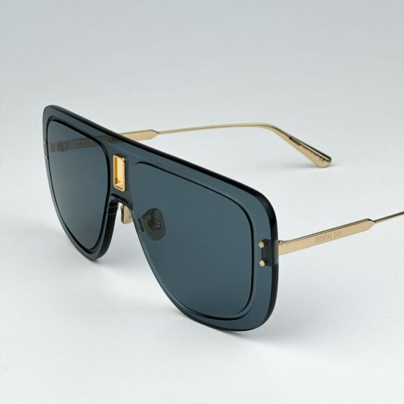NEW Dior ULTRADIOR MU B0B0 Gold Blue Unisex Mask Sunglasses - Picture 12 of 16